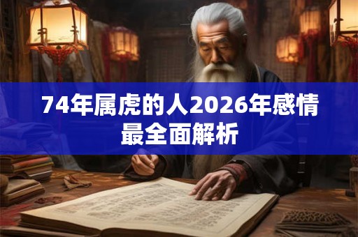 74年属虎的人2026年感情最全面解析
