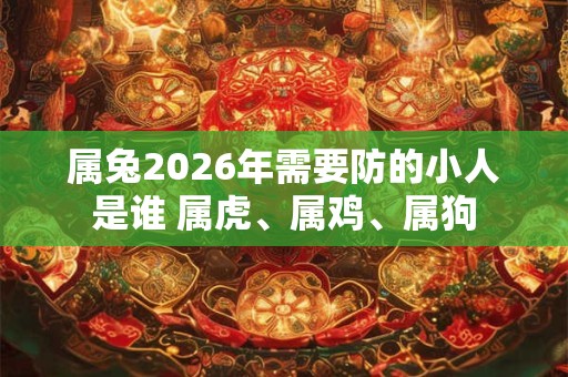 属兔2026年需要防的小人是谁 属虎、属鸡、属狗