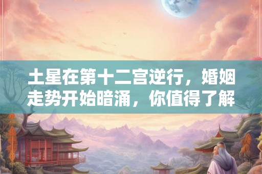 土星在第十二宫逆行，婚姻走势开始暗涌，你值得了解的重要秘密