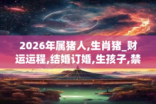 2026年属猪人,生肖猪_财运运程,结婚订婚,生孩子,禁忌宜忌