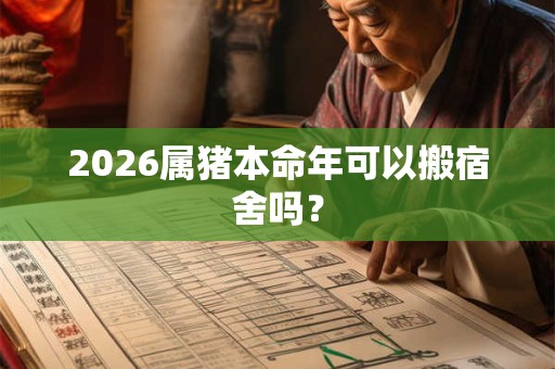 2026属猪本命年可以搬宿舍吗？