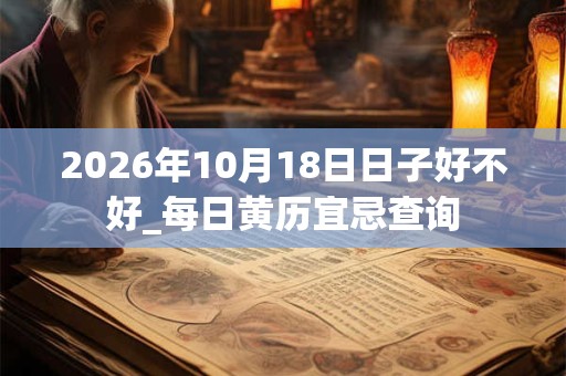 2026年10月18日日子好不好_每日黄历宜忌查询