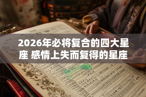 2026年必将复合的四大星座 感情上失而复得的星座2026年