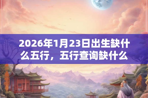 2026年1月23日出生缺什么五行，五行查询缺什么