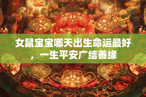 女鼠宝宝哪天出生命运最好，一生平安广结善缘