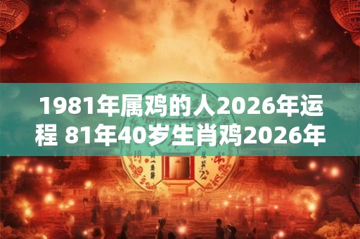 1981年属鸡的人2026年运程 81年40岁生肖鸡2026年运势