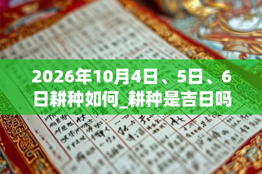 2026年10月4日、5日、6日耕种如何_耕种是吉日吗