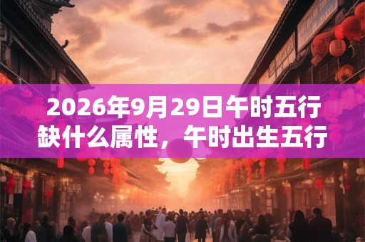 2026年9月29日午时五行缺什么属性，午时出生五行缺什么