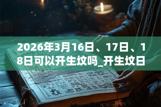 2026年3月16日、17日、18日可以开生坟吗_开生坟日子好吗