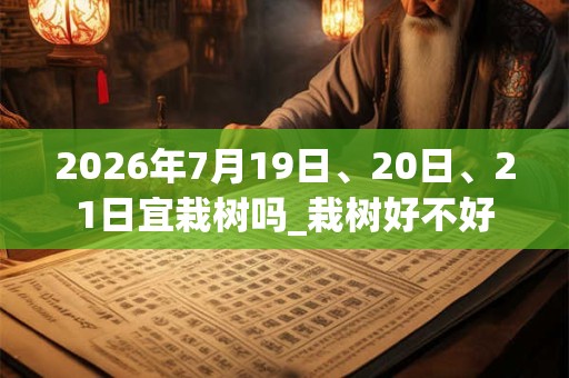 2026年7月19日、20日、21日宜栽树吗_栽树好不好