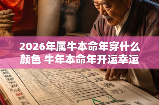 2026年属牛本命年穿什么颜色 牛年本命年开运幸运色