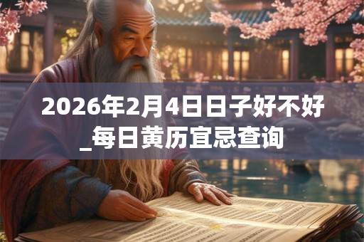 2026年2月4日日子好不好_每日黄历宜忌查询
