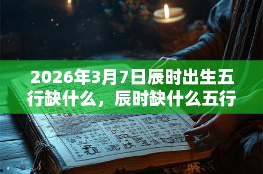 2026年3月7日辰时出生五行缺什么，辰时缺什么五行