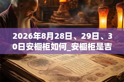 2026年8月28日、29日、30日安橱柜如何_安橱柜是吉日吗