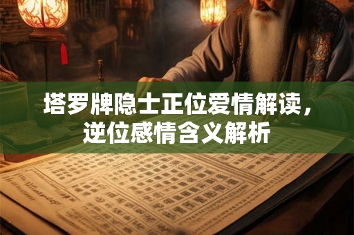 塔罗牌隐士正位爱情解读，逆位感情含义解析