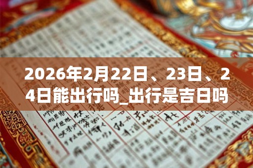 2026年2月22日、23日、24日能出行吗_出行是吉日吗