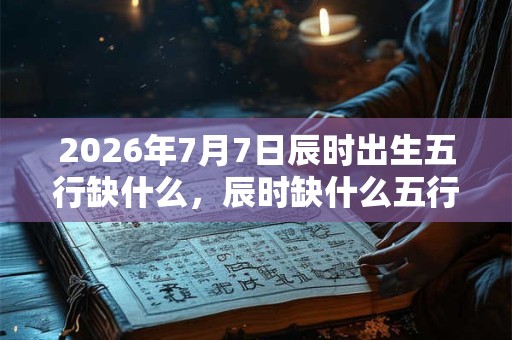 2026年7月7日辰时出生五行缺什么，辰时缺什么五行