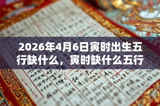 2026年4月6日寅时出生五行缺什么，寅时缺什么五行