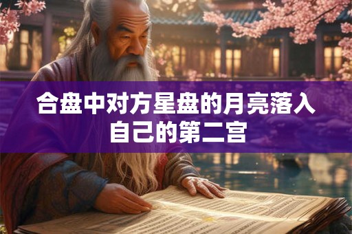 合盘中对方星盘的月亮落入自己的第二宫