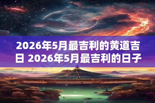 2026年5月最吉利的黄道吉日 2026年5月最吉利的日子