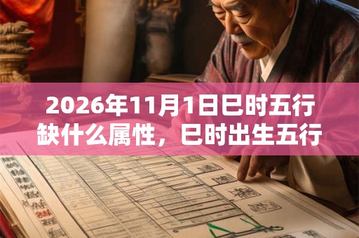 2026年11月1日巳时五行缺什么属性，巳时出生五行缺什么