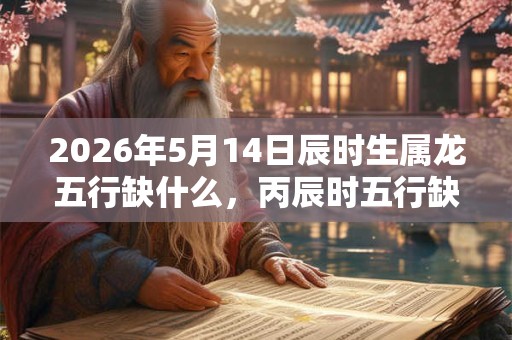 2026年5月14日辰时生属龙五行缺什么，丙辰时五行缺什么