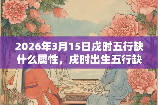 2026年3月15日戌时五行缺什么属性，戌时出生五行缺什么