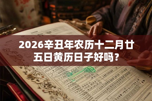 2026辛丑年农历十二月廿五日黄历日子好吗？