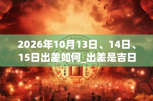 2026年10月13日、14日、15日出差如何_出差是吉日吗