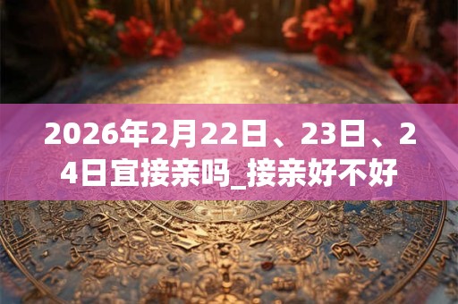 2026年2月22日、23日、24日宜接亲吗_接亲好不好