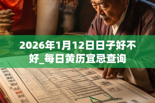 2026年1月12日日子好不好_每日黄历宜忌查询