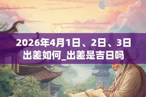 2026年4月1日、2日、3日出差如何_出差是吉日吗