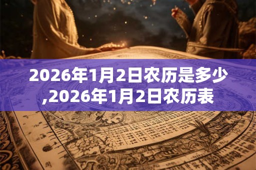 2026年1月2日农历是多少,2026年1月2日农历表