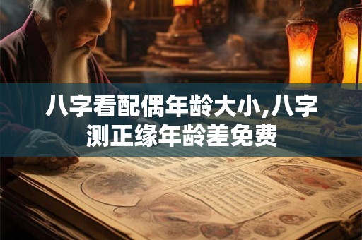 八字看配偶年龄大小,八字测正缘年龄差免费