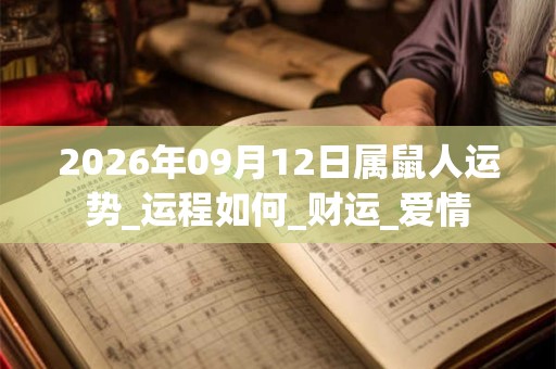 2026年09月12日属鼠人运势_运程如何_财运_爱情