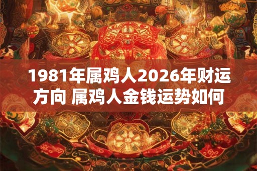 1981年属鸡人2026年财运方向 属鸡人金钱运势如何