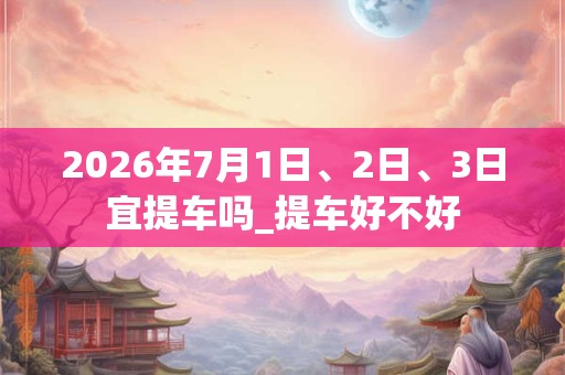 2026年7月1日、2日、3日宜提车吗_提车好不好