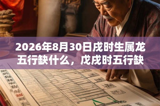2026年8月30日戌时生属龙五行缺什么，戊戌时五行缺什么