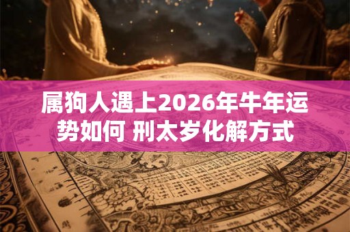 属狗人遇上2026年牛年运势如何 刑太岁化解方式