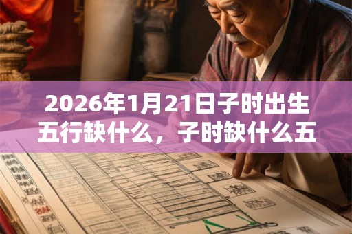 2026年1月21日子时出生五行缺什么，子时缺什么五行