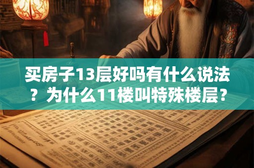 买房子13层好吗有什么说法？为什么11楼叫特殊楼层？