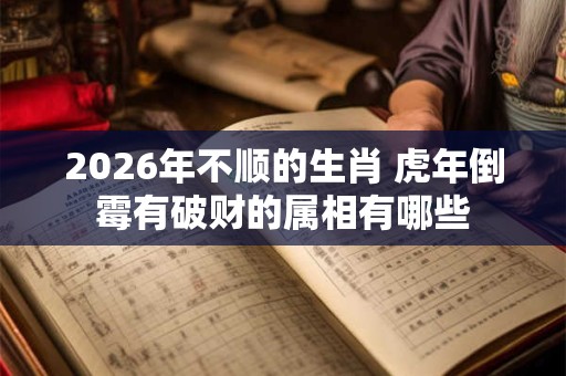 2026年不顺的生肖 虎年倒霉有破财的属相有哪些