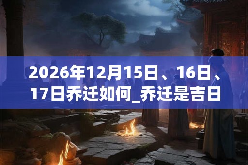 2026年12月15日、16日、17日乔迁如何_乔迁是吉日吗 2026年12月15日、16日、17日乔迁如何_乔迁是吉日吗