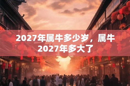 2027年属牛多少岁，属牛2027年多大了