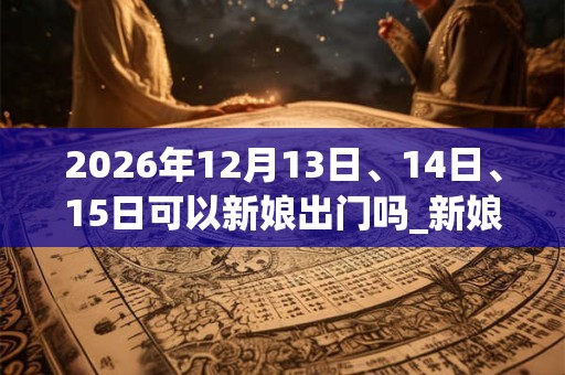 2026年12月13日、14日、15日可以新娘出门吗_新娘出门日子好吗