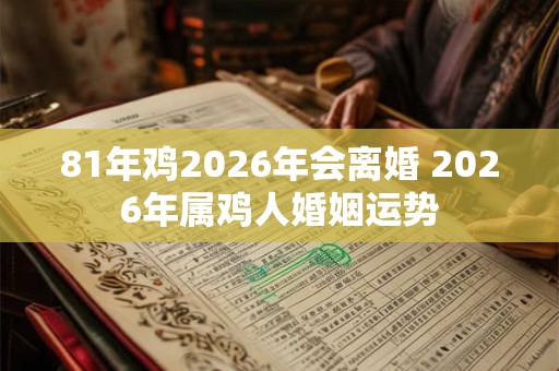 81年鸡2026年会离婚 2026年属鸡人婚姻运势