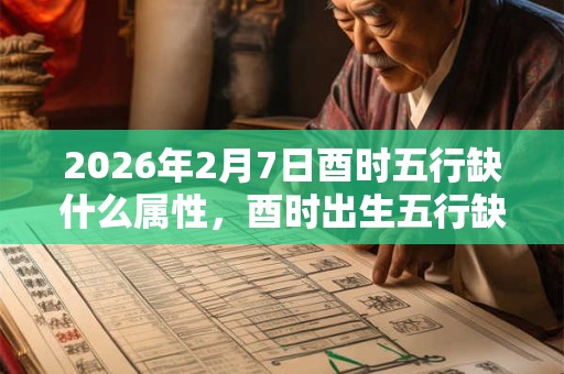 2026年2月7日酉时五行缺什么属性，酉时出生五行缺什么