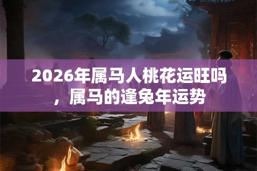 2026年属马人桃花运旺吗，属马的逢兔年运势