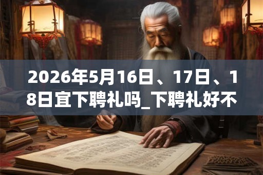 2026年5月16日、17日、18日宜下聘礼吗_下聘礼好不好