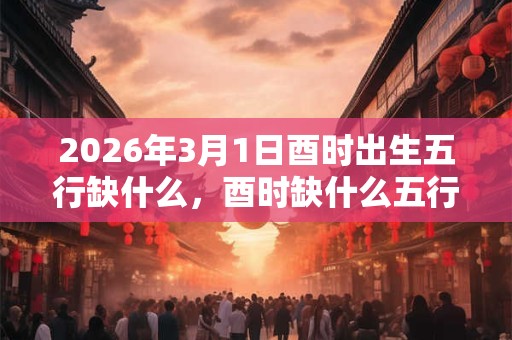 2026年3月1日酉时出生五行缺什么，酉时缺什么五行